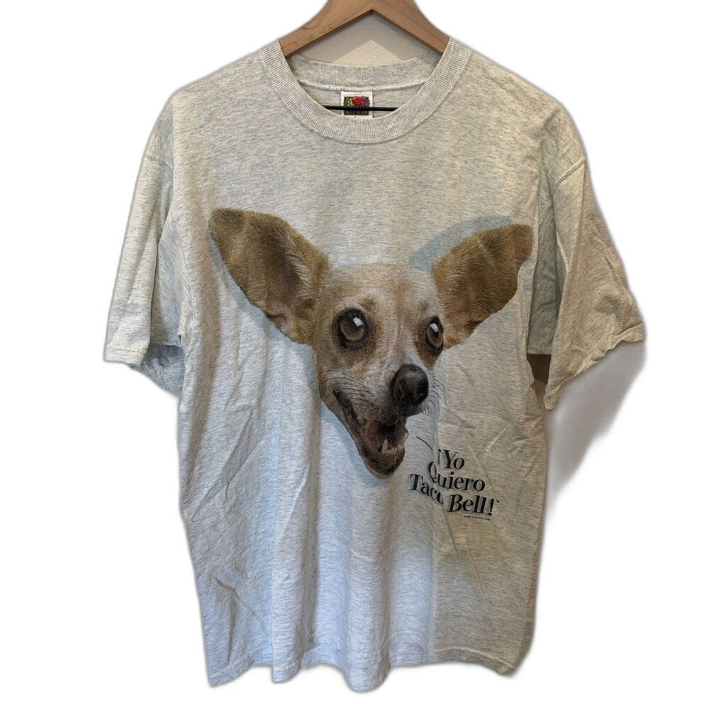 Vintage 1998 Taco Bell Yo Quiero Taco Bell Chihuahua Graphic T-Shirt Large
